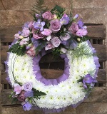 Lilac Based funerals Flowers